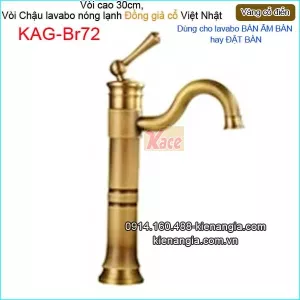Vòi cao 30cm,vòi lavabo Đặt bàn đồng cổ điển KAG-Br72