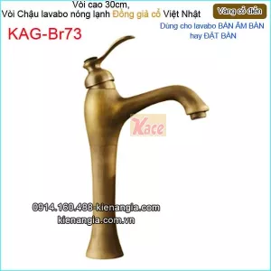 Vòi cao 30cm,vòi lavabo Đặt bàn đồng cổ điển KAG-Br73