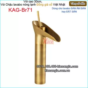 Vòi cao 30cm,vòi lavabo Đặt bàn đồng cổ điển KAG-Br71
