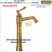 Vòi cao 30cm,vòi lavabo Đặt bàn đồng cổ điển KAG-Br75