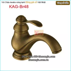 Vòi chậu lavabo nóng lạnh đồng giả cổ KAG-Br48