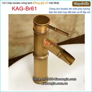 Vòi chậu lavabo nóng lạnh đồng giả cổ KAG-Br61
