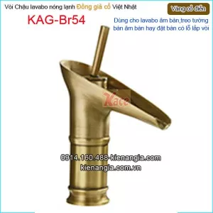 Vòi chậu lavabo nóng lạnh đồng giả cổ KAG-Br54