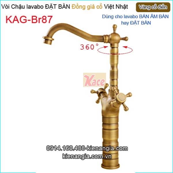 KAG-Br87-Voi-chau-lavabo-DAT-BAN-cach-dieu-vang-dong-co-dien-KAG-B87