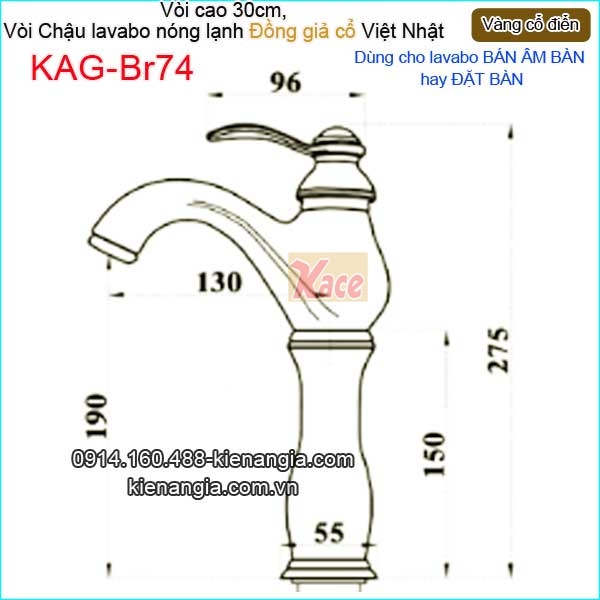 KAG-Br74-Voi-30cm-voi-lavabo-DAT-BAN-vang-dong-co-dien-KAG-Br74-TSKT