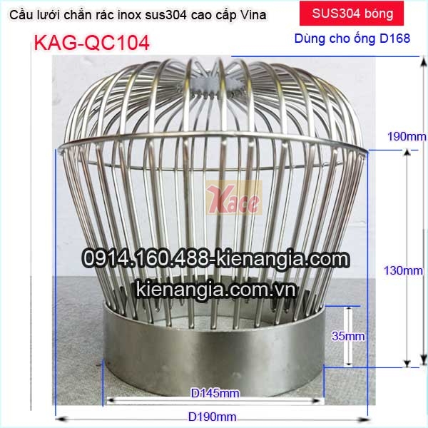 KAG-QC104-Cau-luoi-chan-rac-Inox-sus304-bong-cao-cap-Vina-D168-KAG-QC104-TSKT