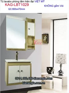 Tủ lavabo Việt Mỹ phòng tắm nhỏ xinh dài 60cm KAG-LBT1029