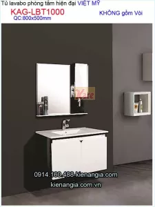 Tủ lavabo phòng tắm hiện đại Việt Mỹ dài 80cm KAG-LBT1000