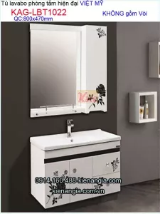 Tủ lavabo phòng tắm hiện đại Việt Mỹ dài 80cm KAG-LBT1022