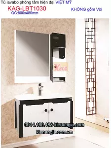 Tủ lavabo phòng tắm hiện đại Việt Mỹ dài 80cm KAG-LBT1030