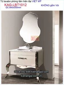 Tủ lavabo phòng tắm hiện đại Việt Mỹ dài 84cm KAG-LBT1012