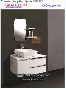 Tủ lavabo phòng tắm hiện đại Việt Mỹ dài 85cm KAG-LBT1011