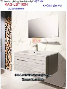 Tủ lavabo phòng tắm hiện đại Việt Mỹ dài 90cm KAG-LBT1004