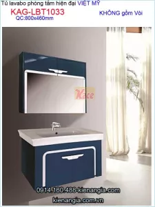 Tủ lavabo phòng tắm hiện đại Việt Mỹ dài 80cm KAG-LBT1033