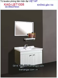 Tủ lavabo phòng tắm hiện đại Việt Mỹ dài 85cm KAG-LBT1008