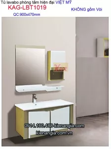 Tủ lavabo phòng tắm hiện đại Việt Mỹ dài 90cm KAG-LBT1019