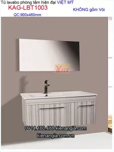 Tủ lavabo phòng tắm hiện đại Việt Mỹ dài 90cm KAG-LBT1003
