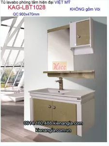 Tủ lavabo phòng tắm hiện đại Việt Mỹ dài 90cm KAG-LBT1028