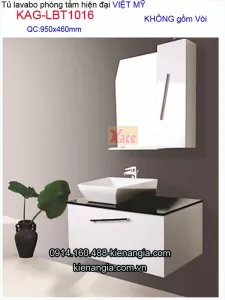Tủ lavabo phòng tắm hiện đại Việt Mỹ dài 95cm KAG-LBT1016