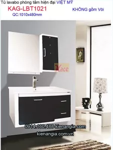 Tủ lavabo phòng tắm hiện đại Việt Mỹ dài 1 mét  KAG-LBT1021