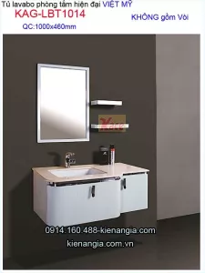 Tủ lavabo phòng tắm hiện đại Việt Mỹ dài 1 mét  KAG-LBT1014