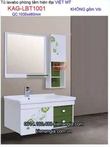Tủ lavabo phòng tắm hiện đại Việt Mỹ dài 1 mét  KAG-LBT1018