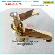 Vòi lavabo nóng lạnh đồng màu vàng 24K KAG-Gold78