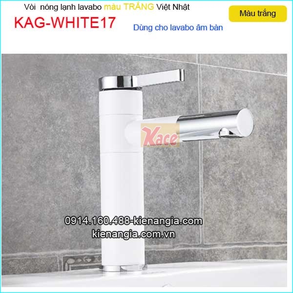 KAG-WHITE17-Voi-su-Lavabo-20cm-nong-lanh-TRANG-KAG-WHITE17