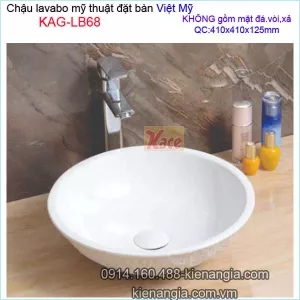 Chậu lavabo tròn ĐẶT BÀN Việt Mỹ  KAG-LB68