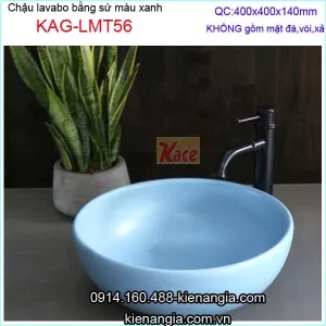 Chậu lavabo màu xanh nhạt đặt bàn KAG-LMT56