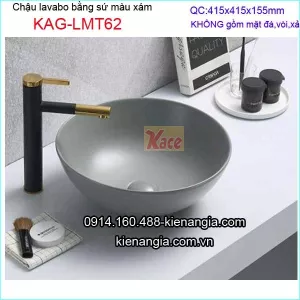 Chậu lavabo màu xám  đặt bàn KAG-LMT62