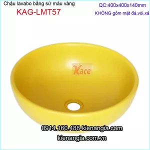 Chậu lavabo màu vàng đặt bàn KAG-LMT57