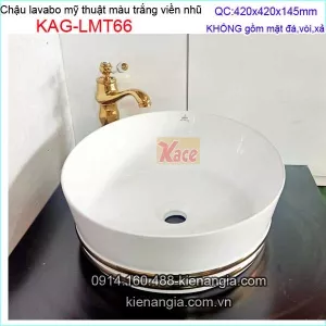 Lavabo tròn sứ mỹ thuật KAG-LMT66