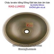 Chậu lavabo bằng đồng âm bàn,bán âm bàn KAG-LUK632