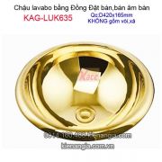 Chậu lavabo bằng đồng âm bàn,bán âm bàn KAG-LUK635