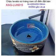 Chậu lavabo sứ mỹ thuật đặt bàn KAG-LUK615