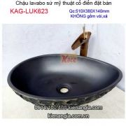 Chậu lavabo sứ tráng men đặt bàn KAG-LUK623