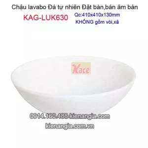 Chậu lavabo đá tự nhiên đặt bàn KAG-LUK630