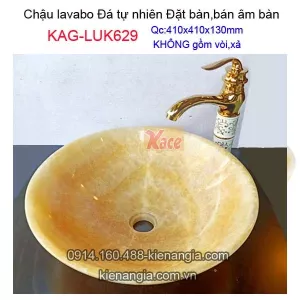 Chậu lavabo đá tự nhiên đặt bàn KAG-LUK629