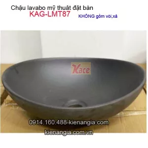 Chậu lavabo mỹ thuật sứ mỹ thuật màu đen huyền bí  KAG-LMT87