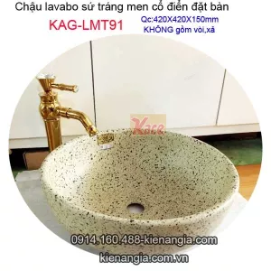 Chậu lavabo sứ mỹ thuật đặt bàn KAG-LMT91