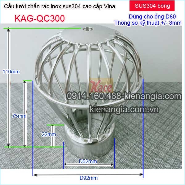 KAG-QC300-Cau-luoi-chan-rac-Inox-sus304-bong-Vina-D60-KAG-QC300-tskt