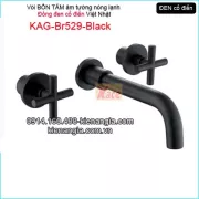 Vòi chậu âm tườngđồng đen cổ điển KAG-Br529-Black
