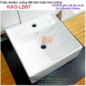 Chậu lavabo vuông đặt bàn giá rẻ KAG-LB87