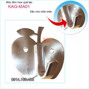 Móc áo đơn INOX,móc áo trái táo KAG-MA01