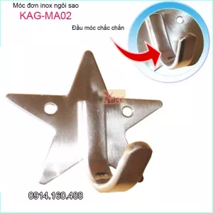 Móc áo đơn INOX,móc áo ngôi sao KAG-MA02