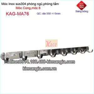 Móc 8 móc dẹt ,móc cong inox KAG-MA76