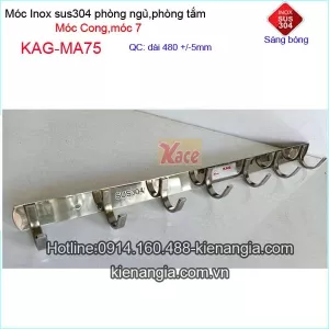 Móc 6 móc dẹt ,móc cong inox KAG-MA75