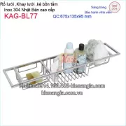 Kệ rổ xà phòng bồn tắm inox sus304 sáng bóng VIỆT NHẬT KAG-BL77