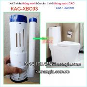Xả 2 nhấn thông minh bồn cầu 1 khối cao 25cm KAG-XBC93